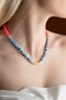 Heliophilia Silver Collar Multicolor con Colgante de Aleación